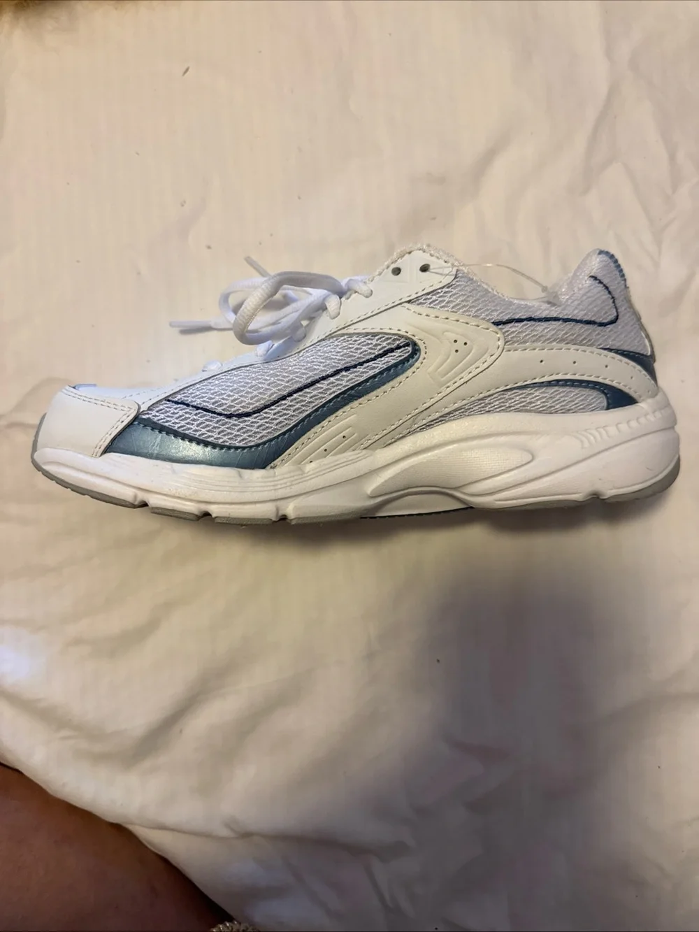 Ryka White and Light Blue Women's Athletic Sneakers
